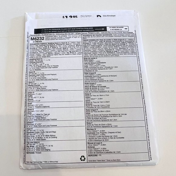 Lot Of 4 NEW McCall Sewing Patterns For Outfits For 11 1/2" Barbie Dolls Uncut - Picture 7 of 13